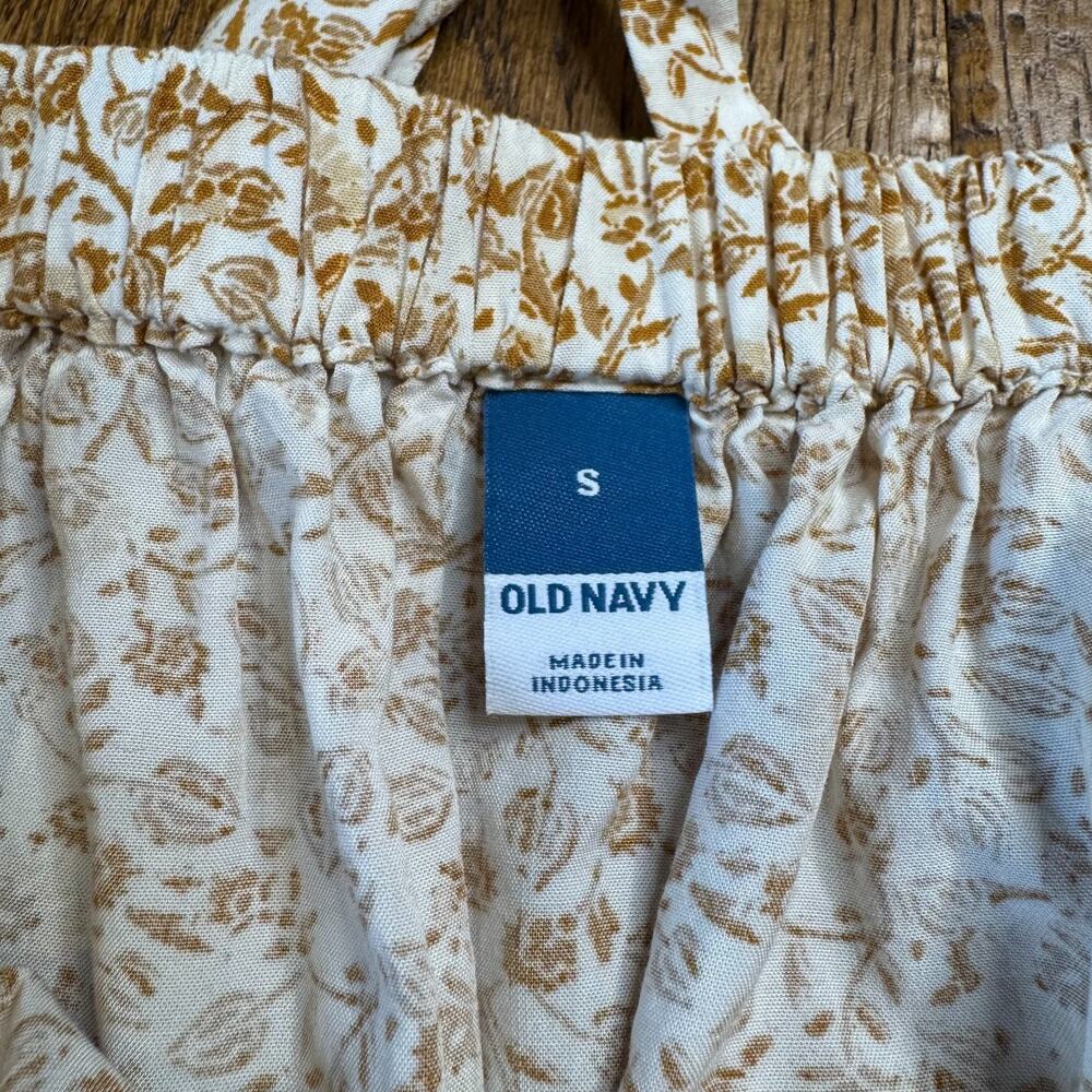 Lot of 2 Old Navy Sz S Black Yellow Floral Boho Tie-Back Cami Swing Blouse NWT - Picture 9 of 9